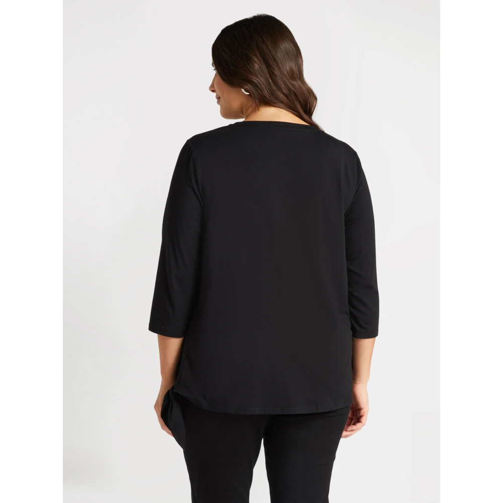Fiorella Rubino T-shirt met tekstprint Black Dames