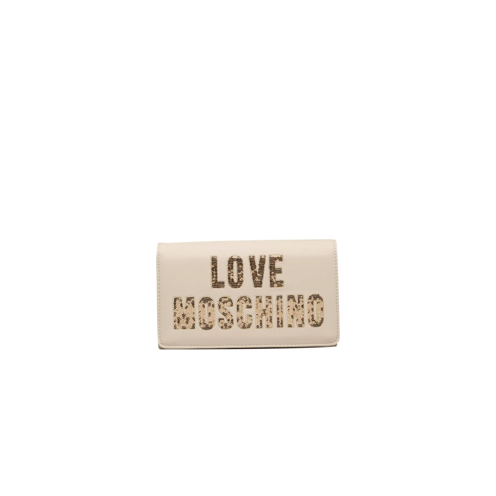 Love Moschino Crossbody tassen met kettingsluiting Beige Dames