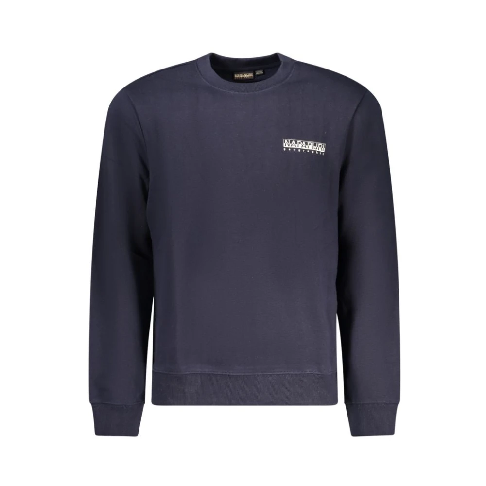 Napapijri Blauwe Sweatshirt met Print en Lange Mouwen Blue Heren