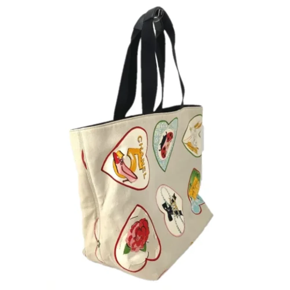 Chanel Vintage Pre-owned Canvas totes Beige Dames