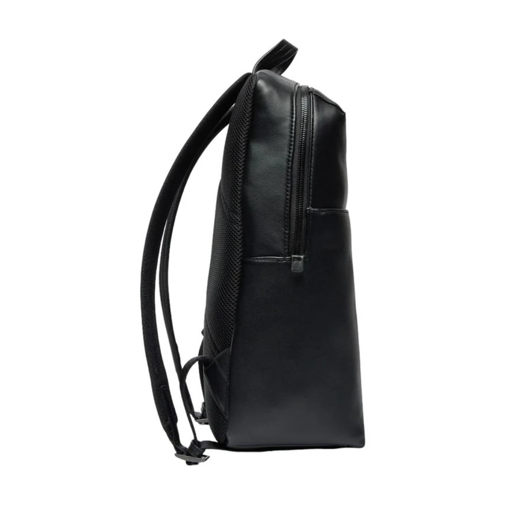 Calvin Klein Moderne Zwarte Polyurethaan Rugzak Black Heren