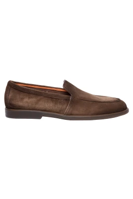 Brun Mocka Loafers Platta Skor