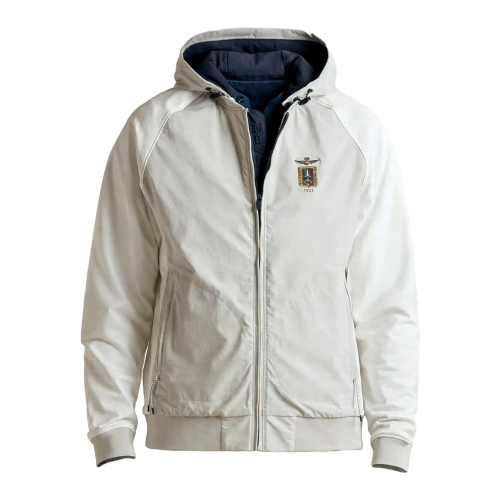 Aeronautica Militare Men's White Af0519uct04291 Hybrid Jacket With Removable Hood - Winter Jackets - 2XL - Jackets