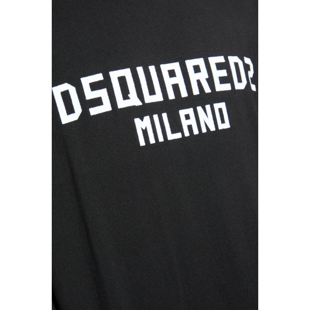 Dsquared2 T-shirt met bedrukt logo Black Heren