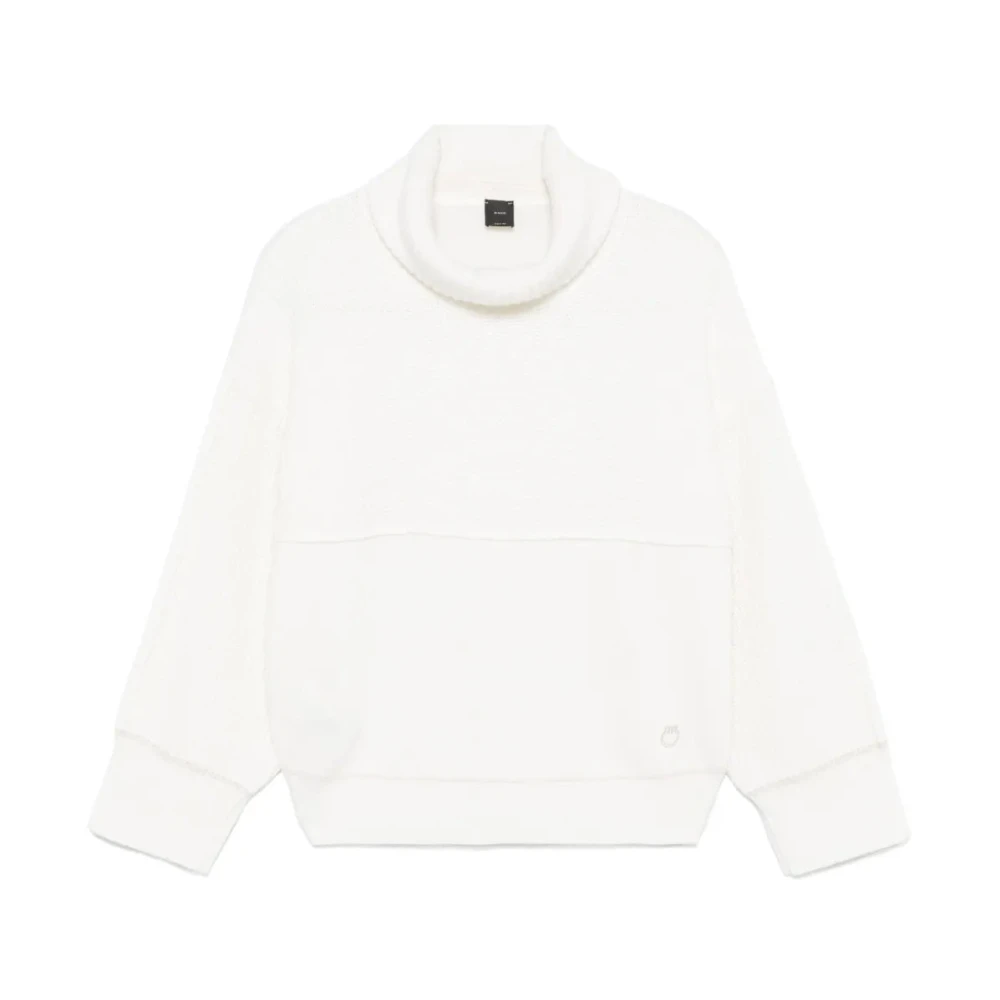 Pinko Women's White Turtlenecks, S, Knitted Casual Jumper