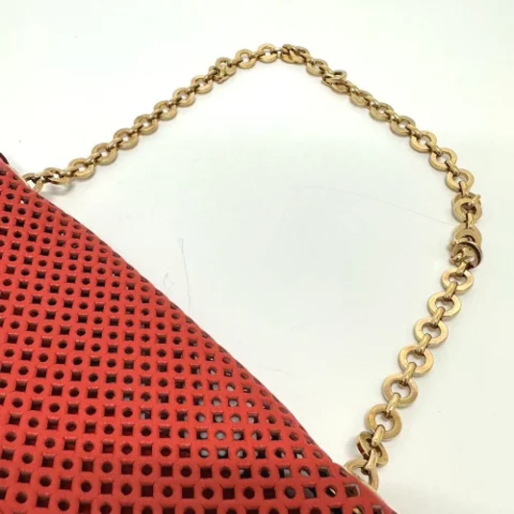 Salvatore Ferragamo Pre-owned Leather shoulder-bags Red Dames