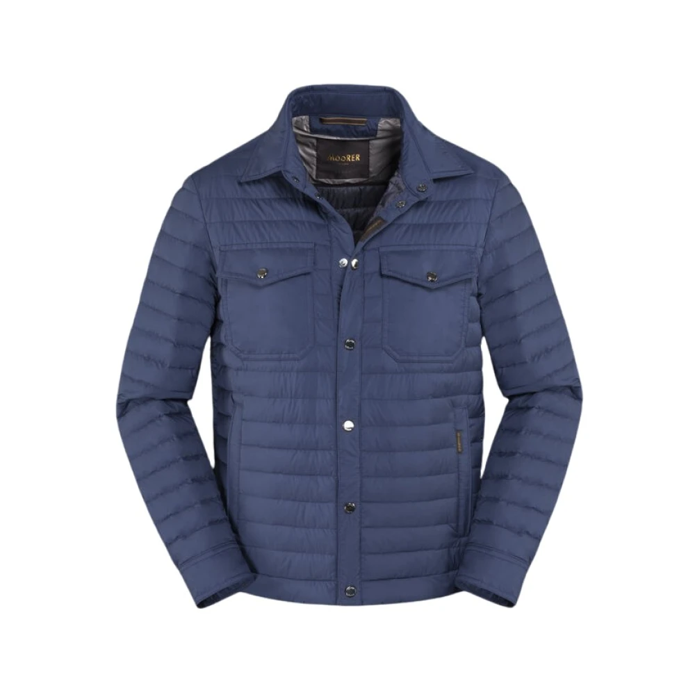 Moorer Men's Blue Down Jackets, 2XL, Bersan-S3 Overshirt