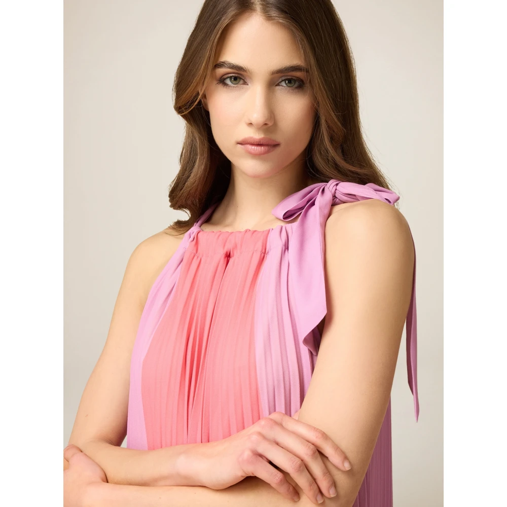 Oltre Kleur-Blok Geplooid Jurk Multicolor Dames