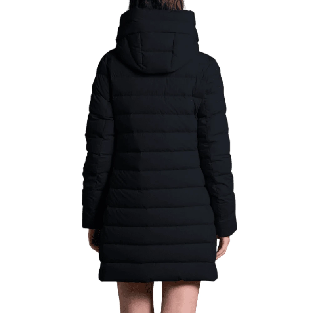 Duno Hooded Bi-Stretch Donsjas Black Dames