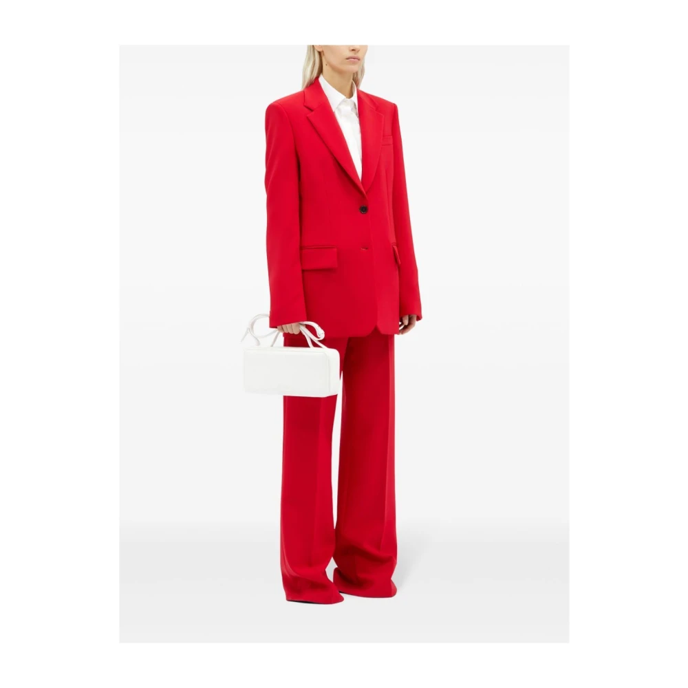 Msgm Casual Katoenen Broek Red Dames