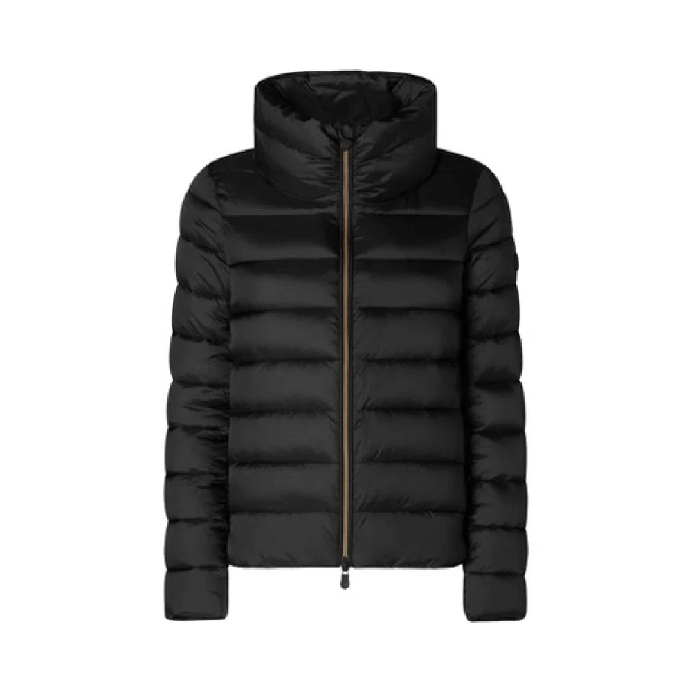 Save The Duck Glanzende Nylon Pufferjas Black Dames