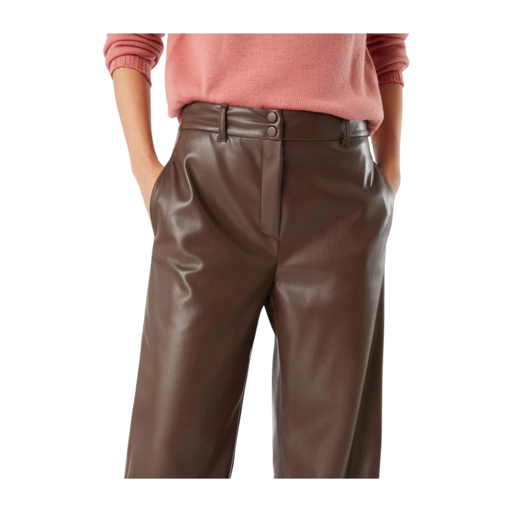 Pennyblack Stijlvolle Denim Broek Brown Dames
