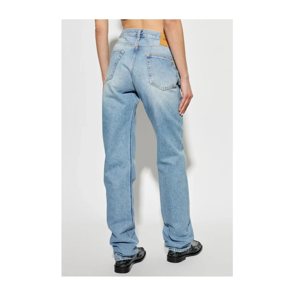 The Attico Elegante Katoenen Lange Broek Blue Dames