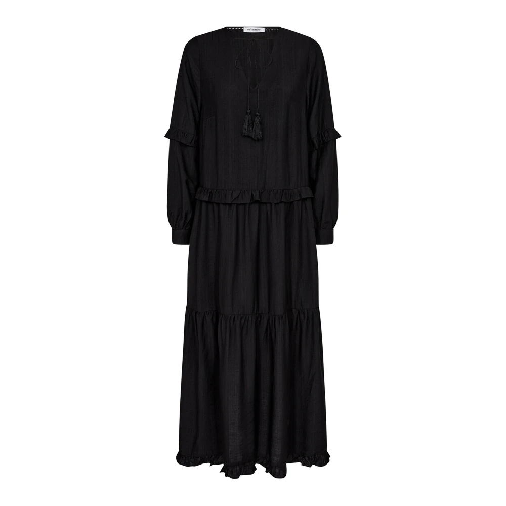 Co'Couture Zwarte Maxi Jurk met V-Hals Black Dames