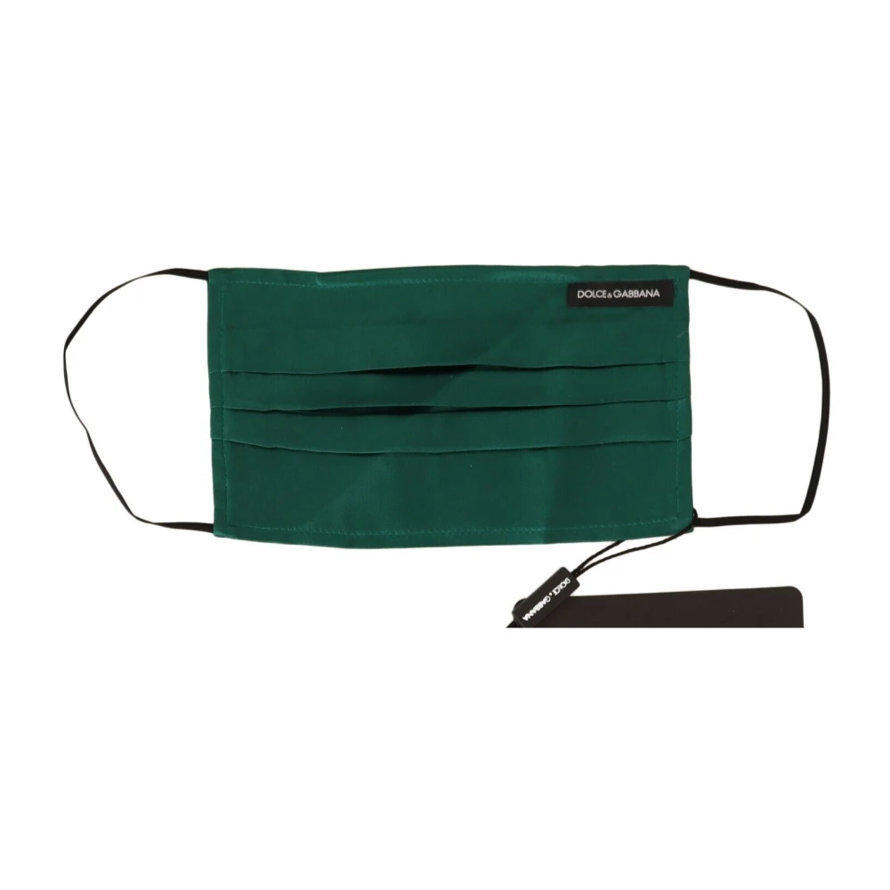 Dolce & Gabbana Unisex Green Luxury Emerald Silk Face Mask