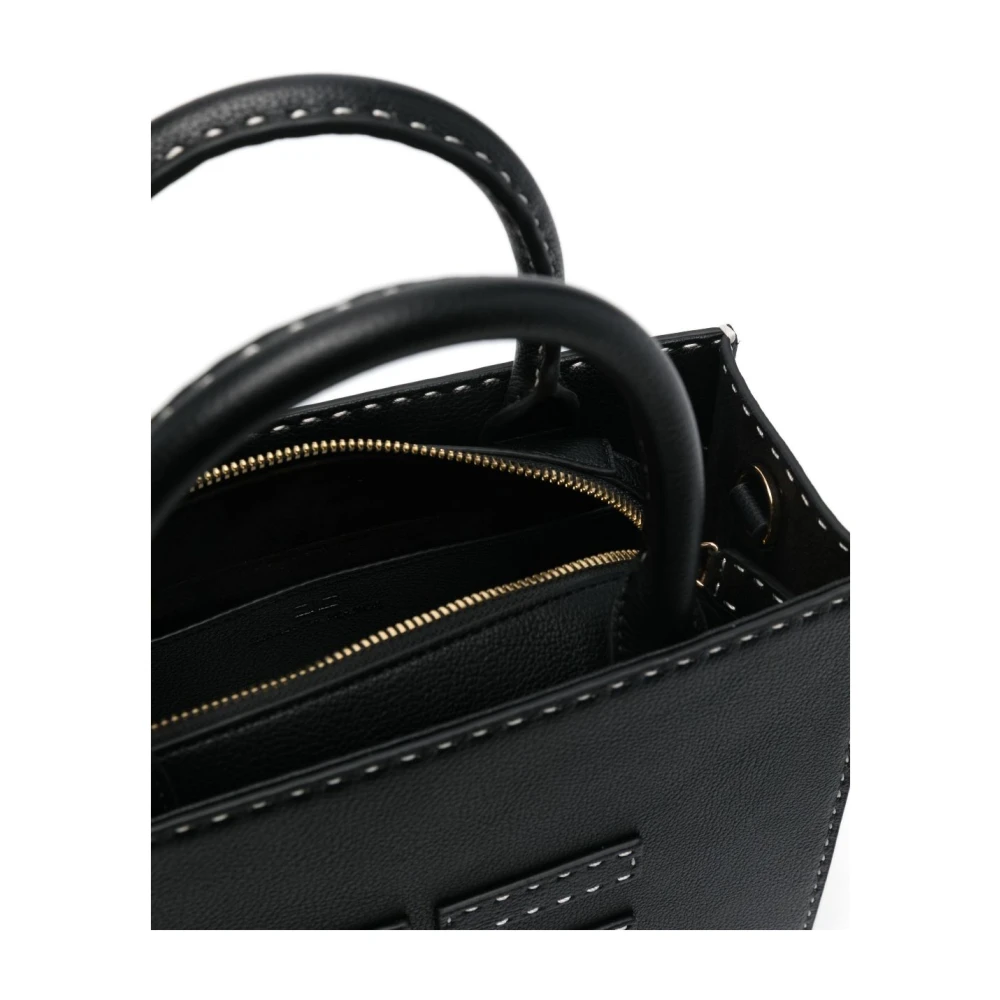 Elisabetta Franchi Zwarte Shopper Tas voor Vrouwen Black Dames