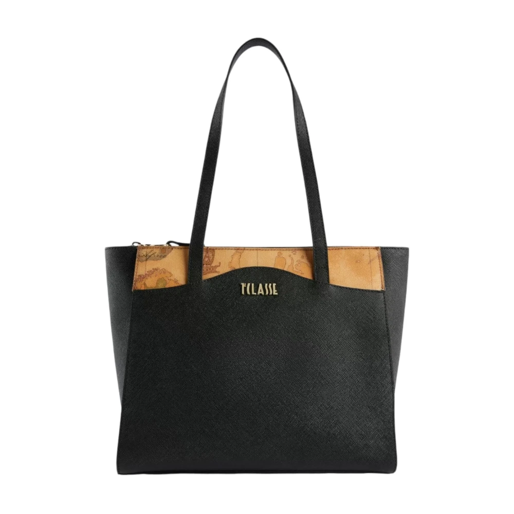 Alviero Martini 1a Classe Digital City Shopping Media Tas Black Dames