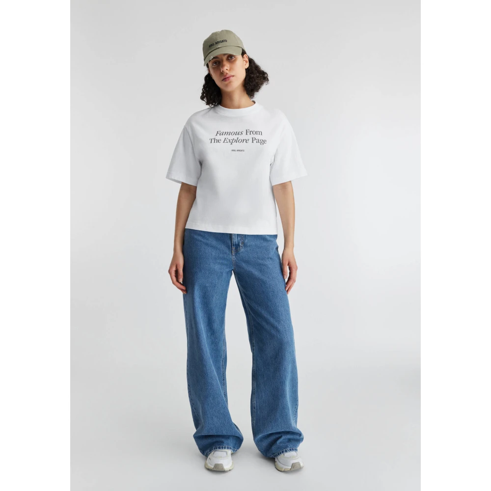 Axel Arigato Famous Printed T-Shirt White Dames