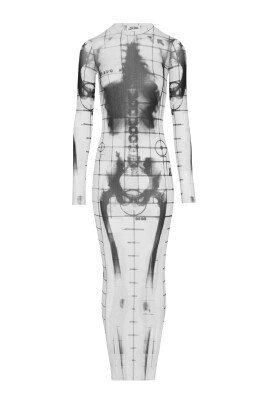 white-printed-crew-neck-dress