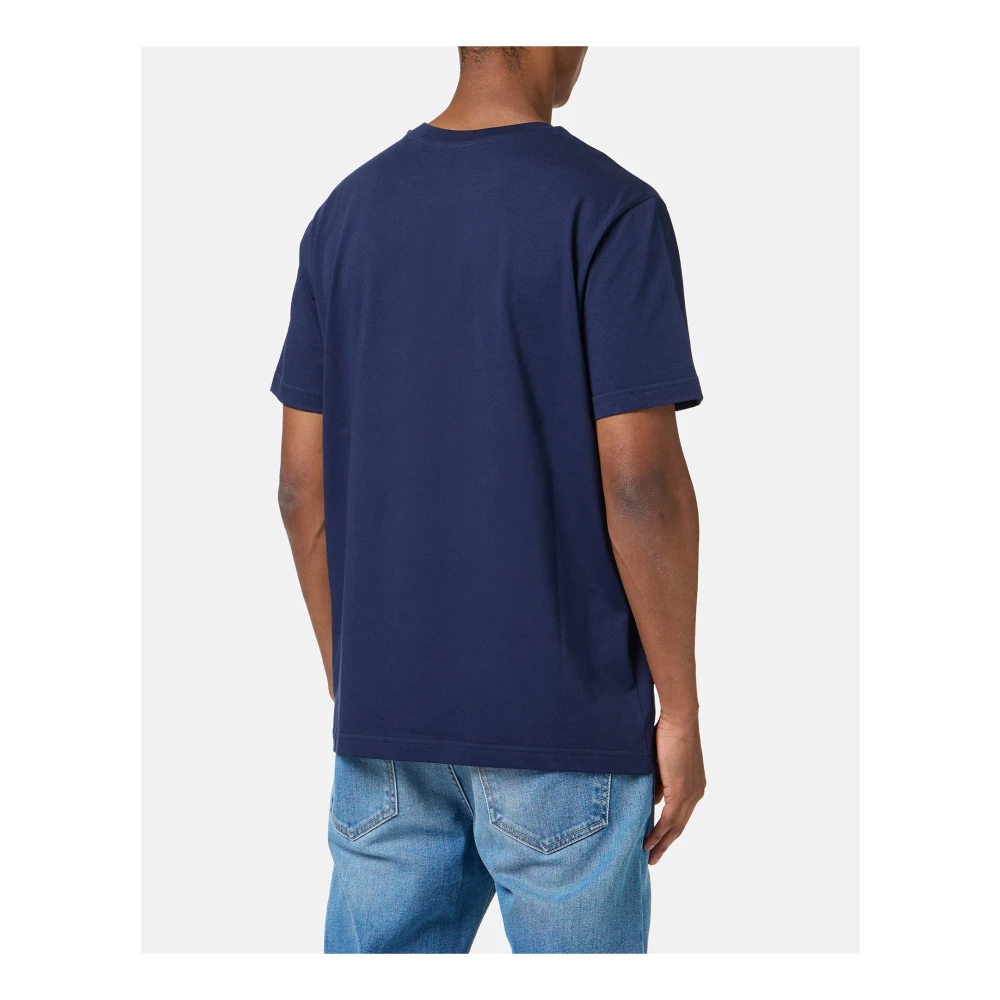 Iceberg Blauw slim fit katoenen T-shirt met beerprint Blue Heren