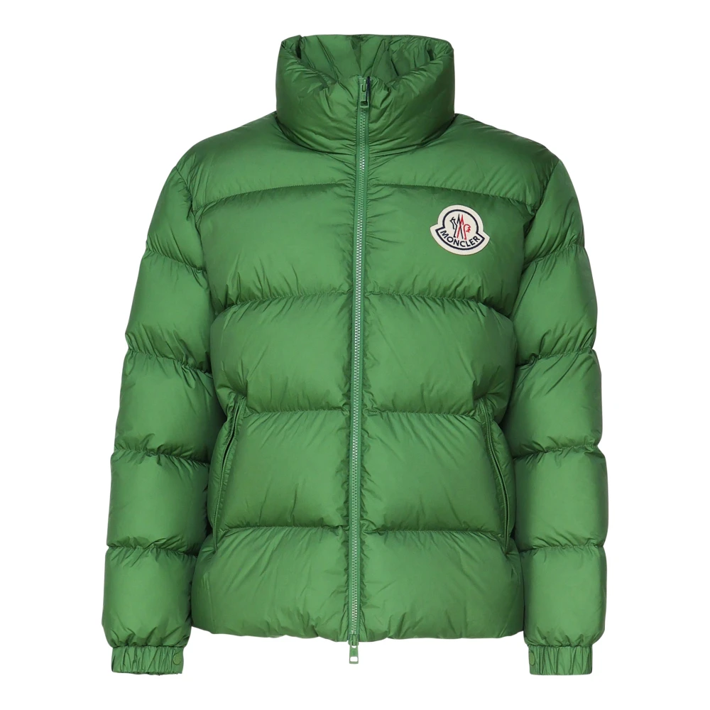 Moncler Men's Green Lightweight Jacket With Zip Closure Extra Large