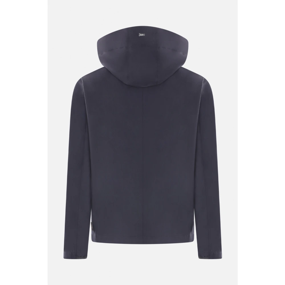 Herno Blauwe Windbreaker Jas met Gore-Tex Blue Heren