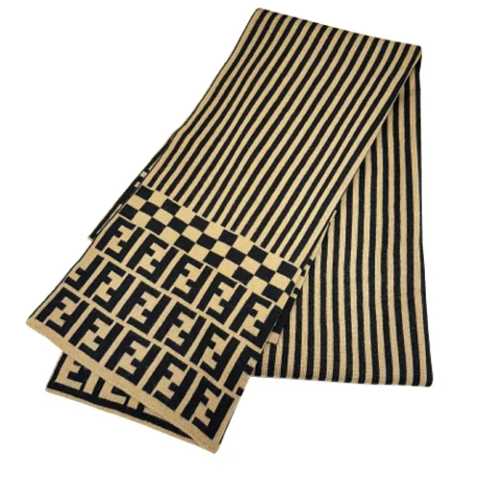 Fendi Vintage Pre-owned Wool scarves Multicolor Dames