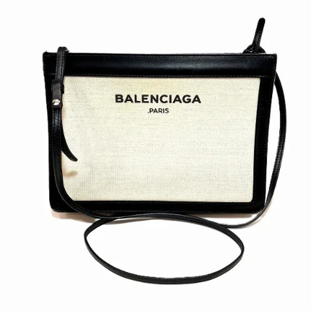 Balenciaga Vintage Pre-owned Canvas balenciaga-bags Beige Dames