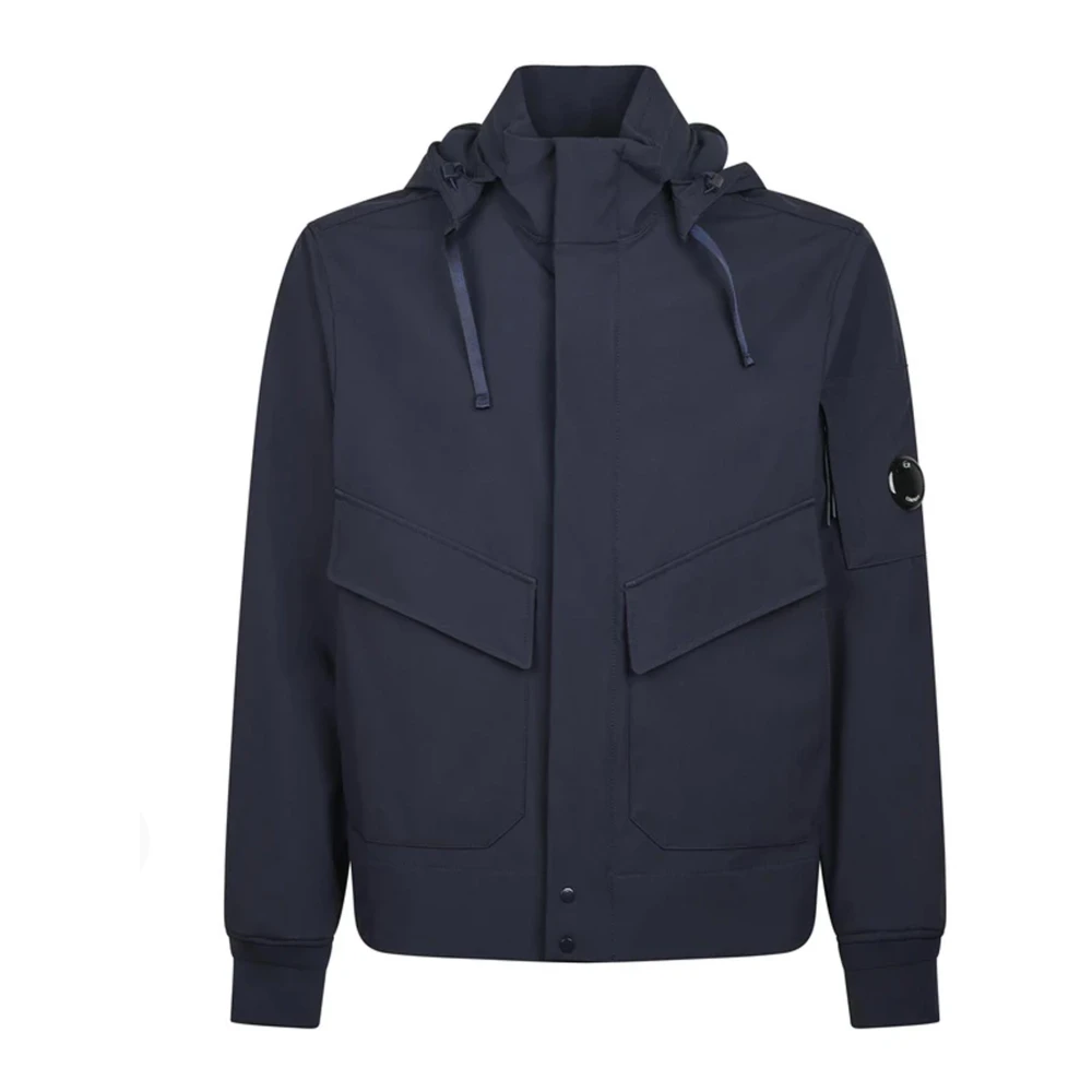 C.p. Company Men's Blue Bomber Jackets, 2XL, Shell-R Hooded Jacket