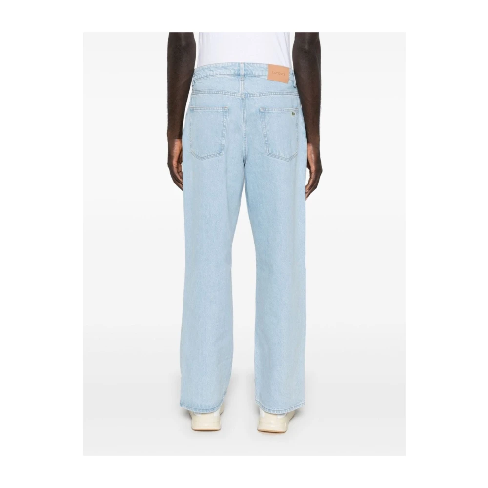 Lacoste Rechte snit biologische katoenen jeans Blue Heren