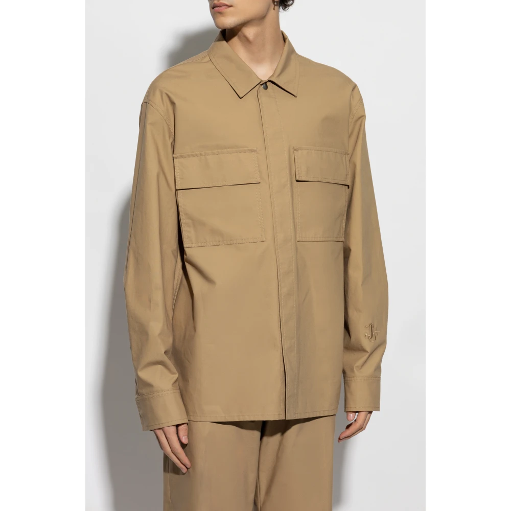 Jil Sander Overhemd met zakken Beige Heren