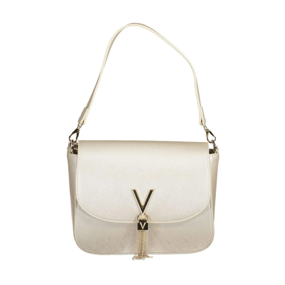 Valentino , Shoulder Bags, Female, Gray, One Size, Metallic Shoulder Bag Tassel Detail