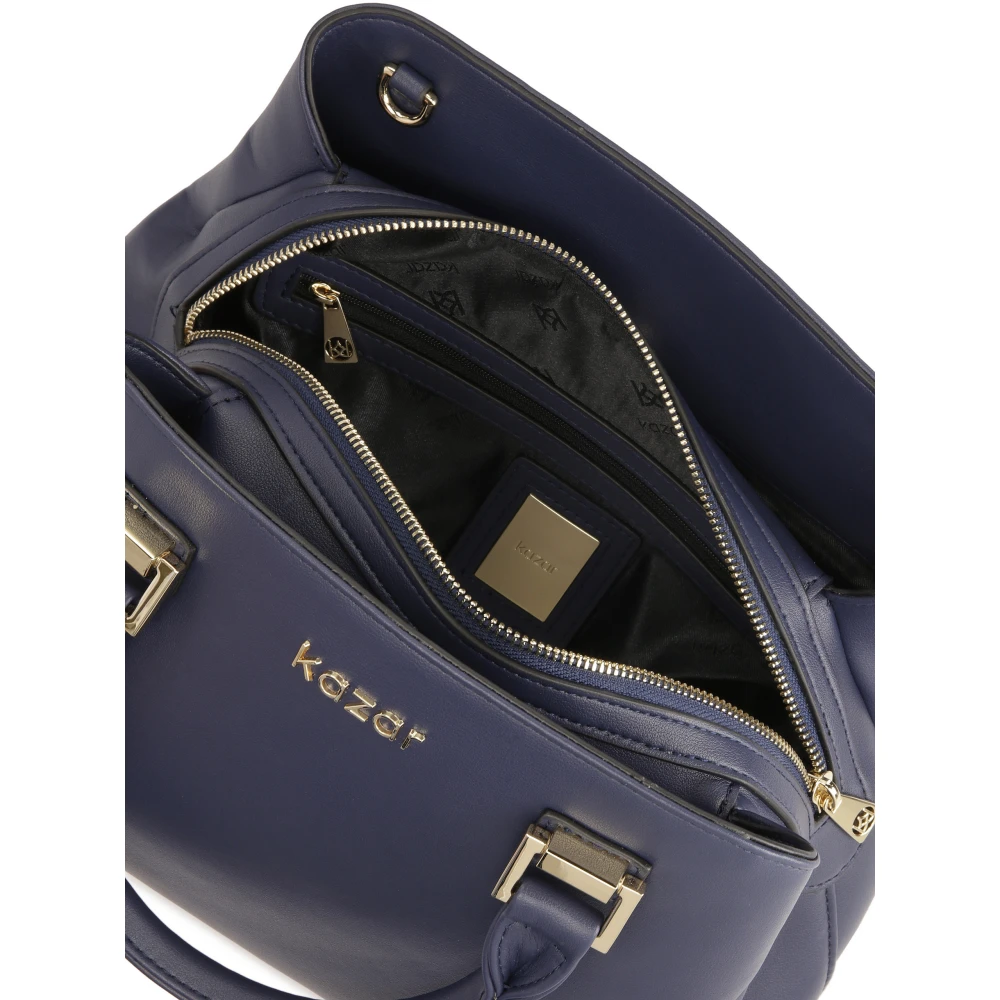 Kazar Marineblauwe leren handtas met handgrepen Blue Dames