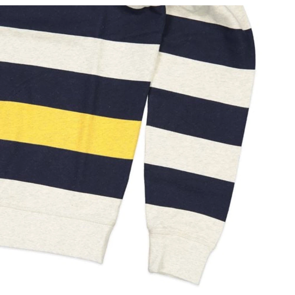 Barbour Navy Stripe Crew Sweatshirt Blue Heren