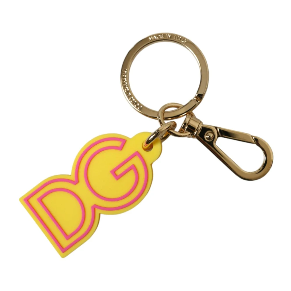 Dolce & Gabbana Women's Gold Logo Keyring Keychain In