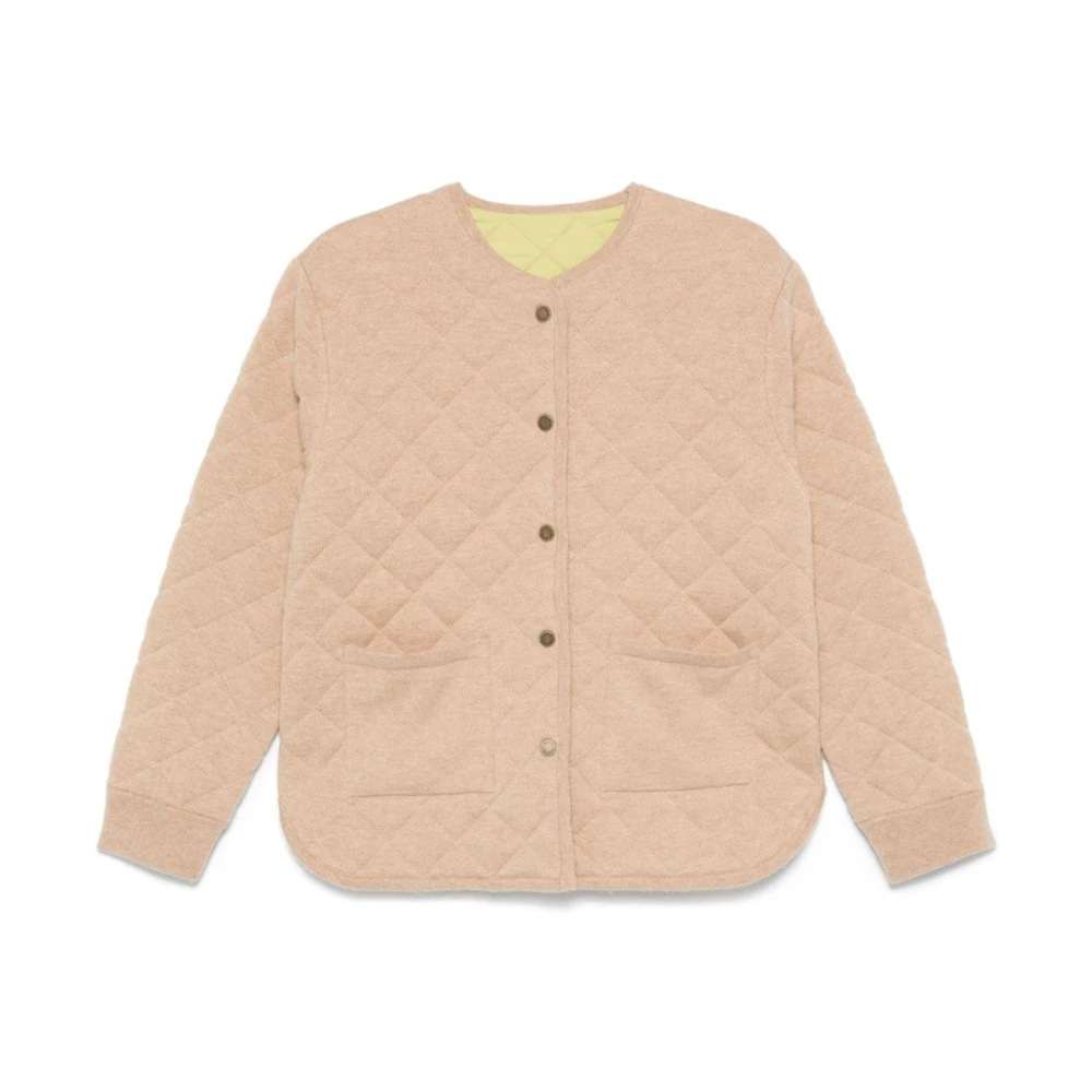 Guest In Residence Cashmere Blend Quilted Liner Jacket Beige Dames
