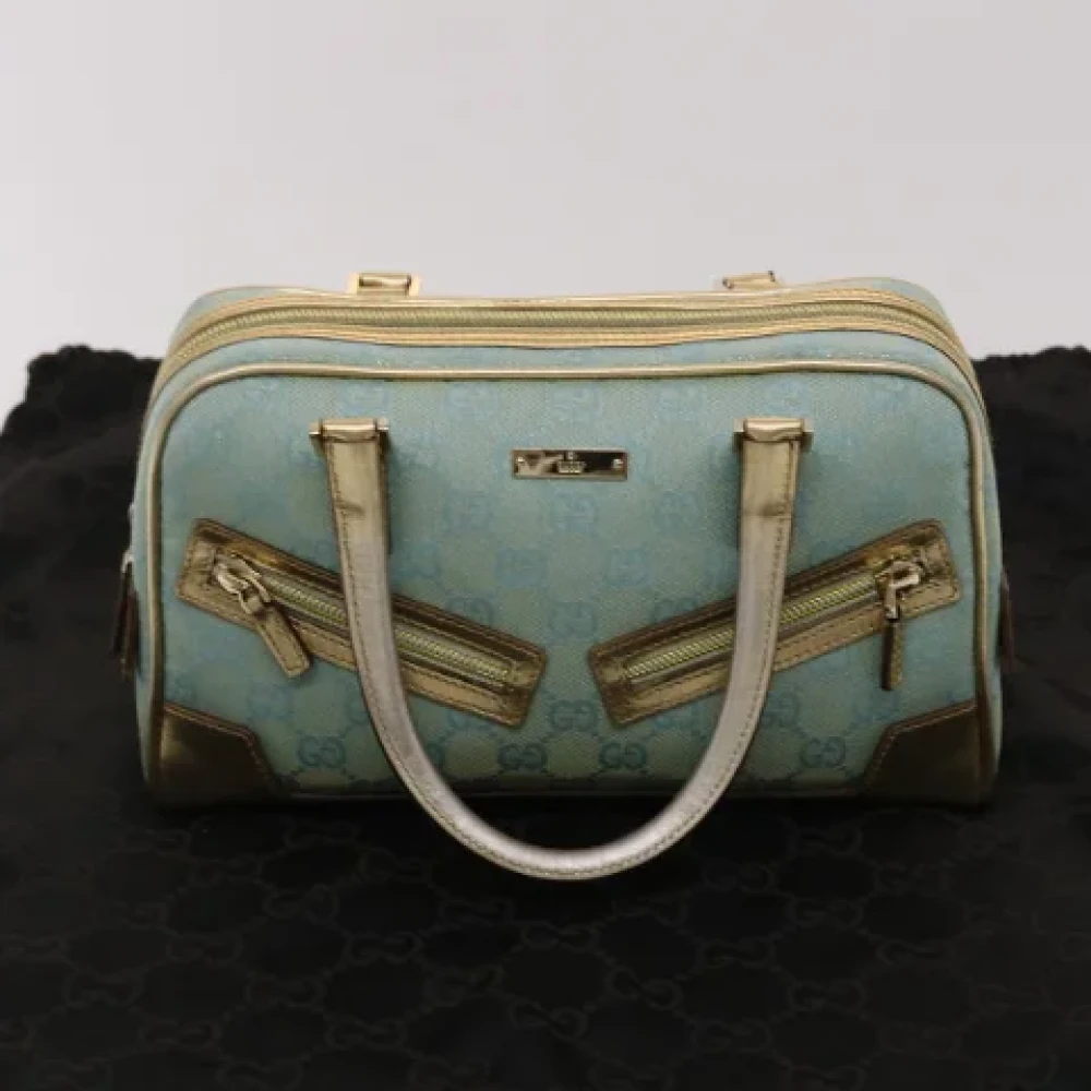 Gucci Vintage Pre-owned Leather handbags Blue Dames