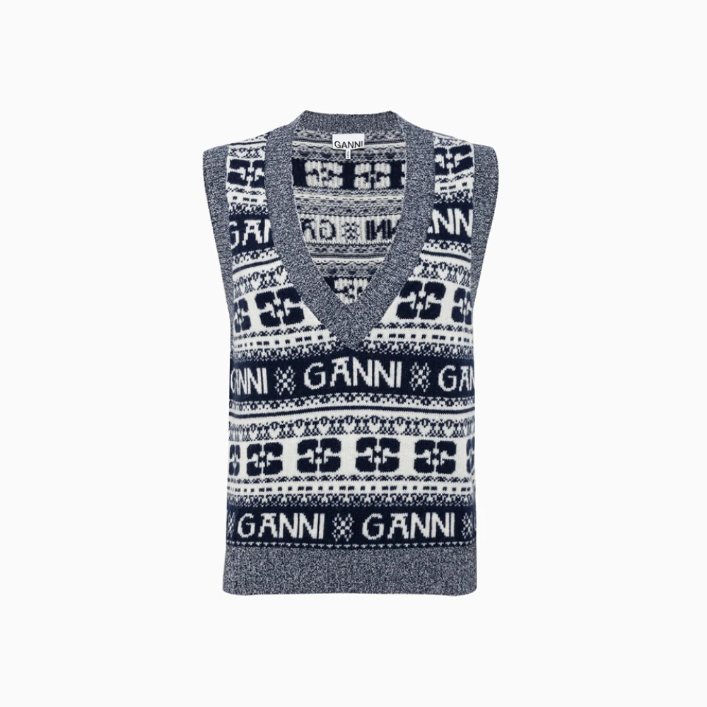 Ganni Knitwear Blue Dames