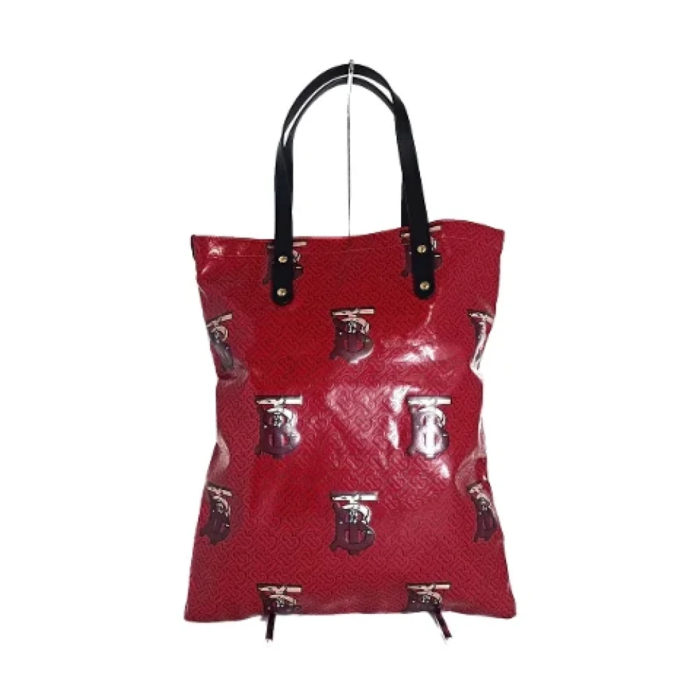 Burberry Vintage Pre-owned Cotton totes Red Dames