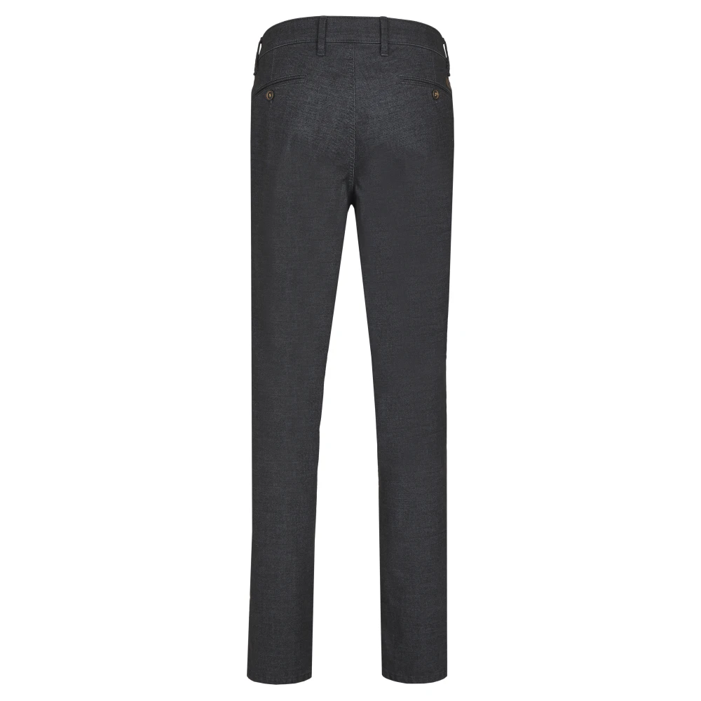 club of comfort Comfortabele platte voorkant broek met elastische tailleband en hemdstopper Blue Heren