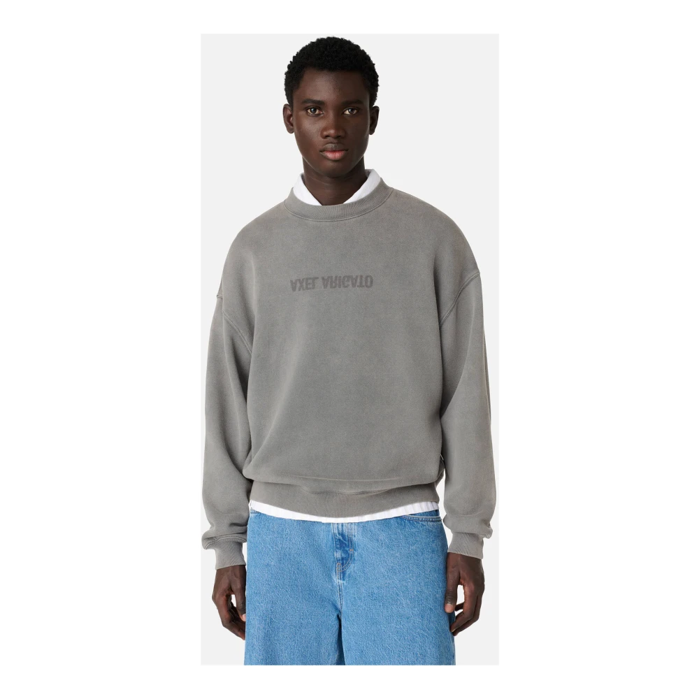 Axel Arigato Distort Washed Sweatshirt Gray Heren