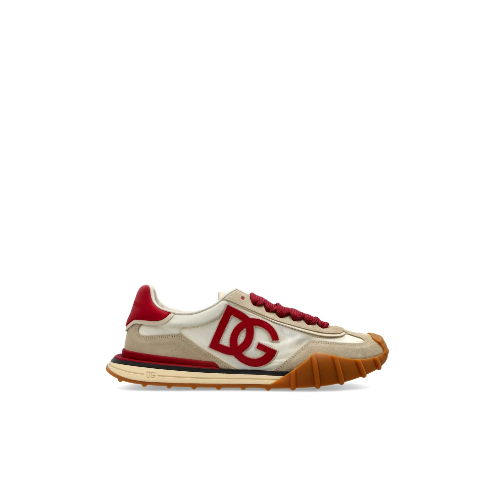 Dolce & Gabbana Men's Beige Sneakers, 9 Uk, Dg Athletic Trainers