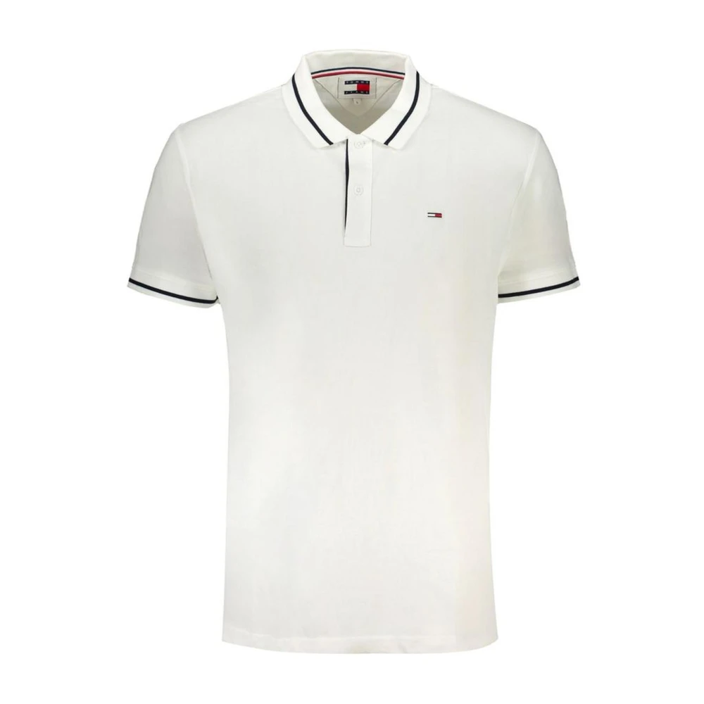 Tommy Hilfiger Polo Shirt met Geborduurde Contrasten White Heren