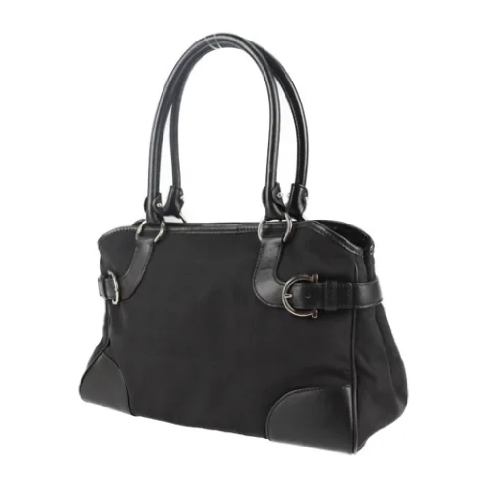 Salvatore Ferragamo Pre-owned Canvas handbags Black Dames