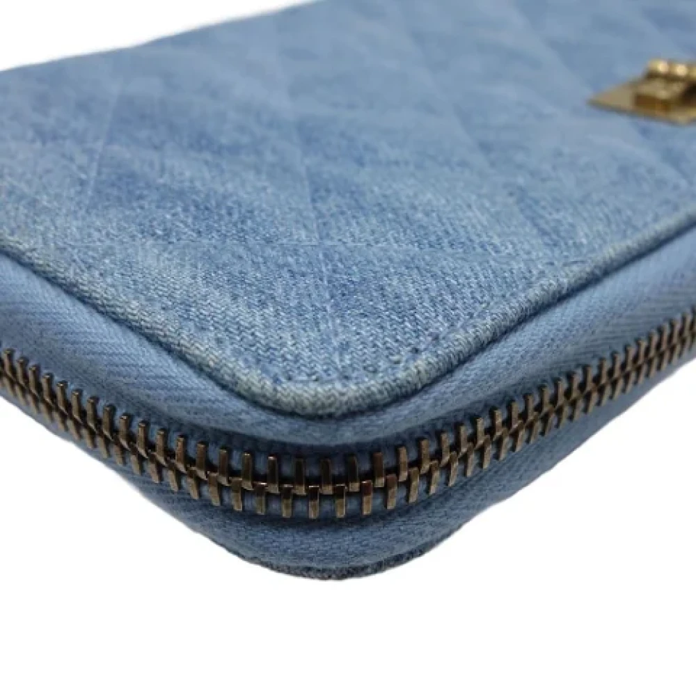 Chanel Vintage Pre-owned Denim wallets Blue Dames