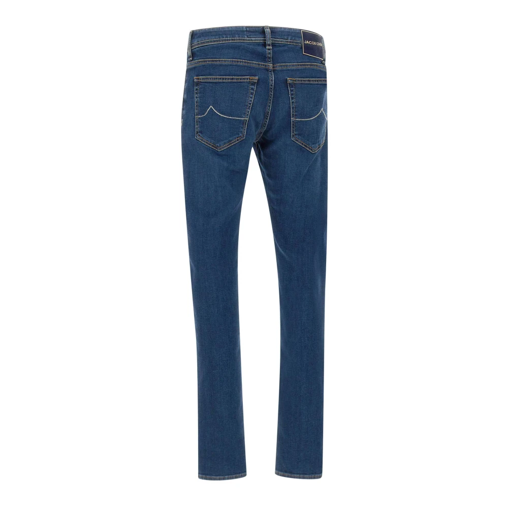Jacob Cohën Donker Gewassen Denim Jeans met Logo Blue Heren