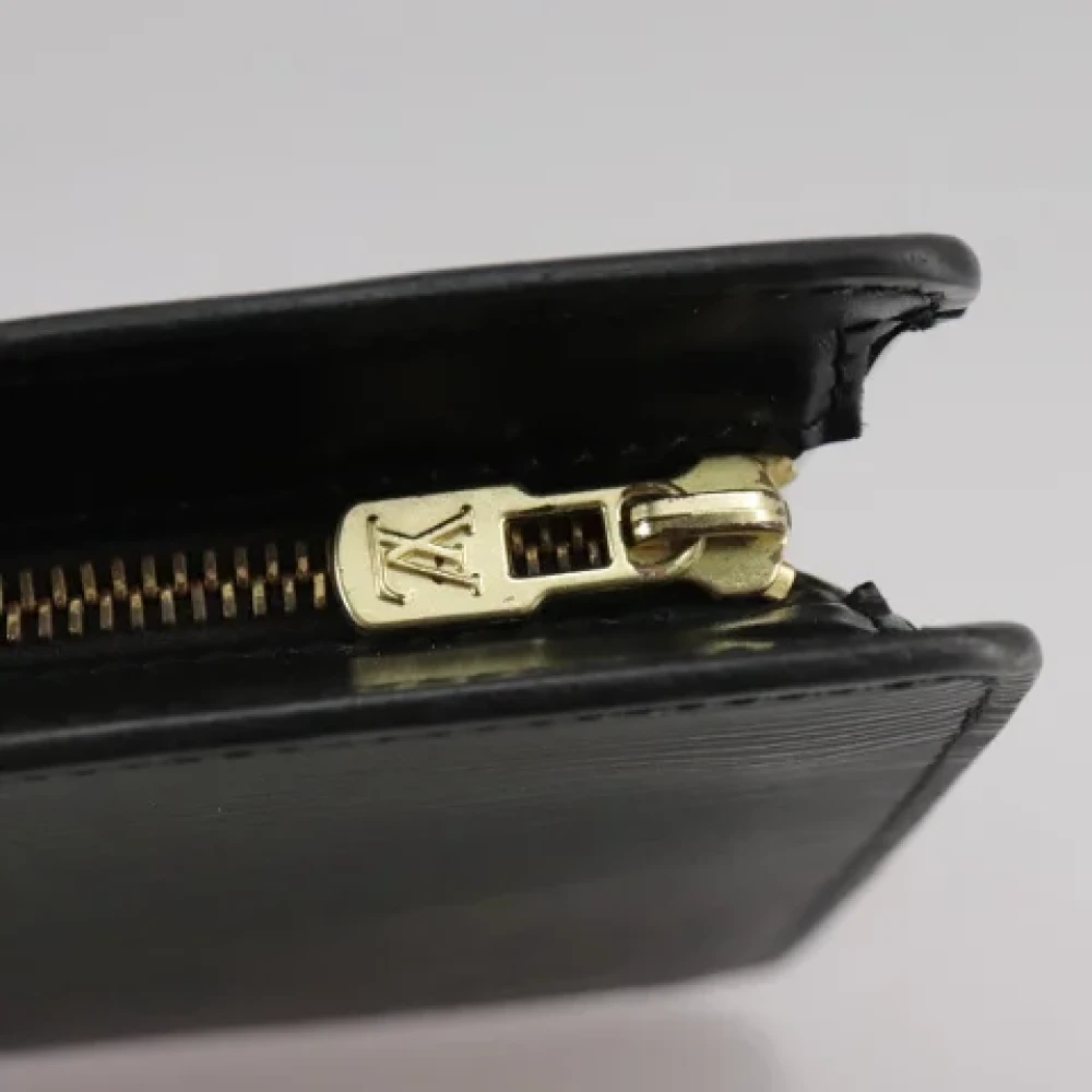 Louis Vuitton Vintage Pre-owned Leather clutches Black Dames