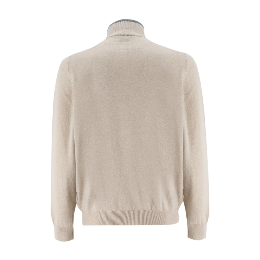 Fedeli Elegant Button-Up Cardigan Beige Heren