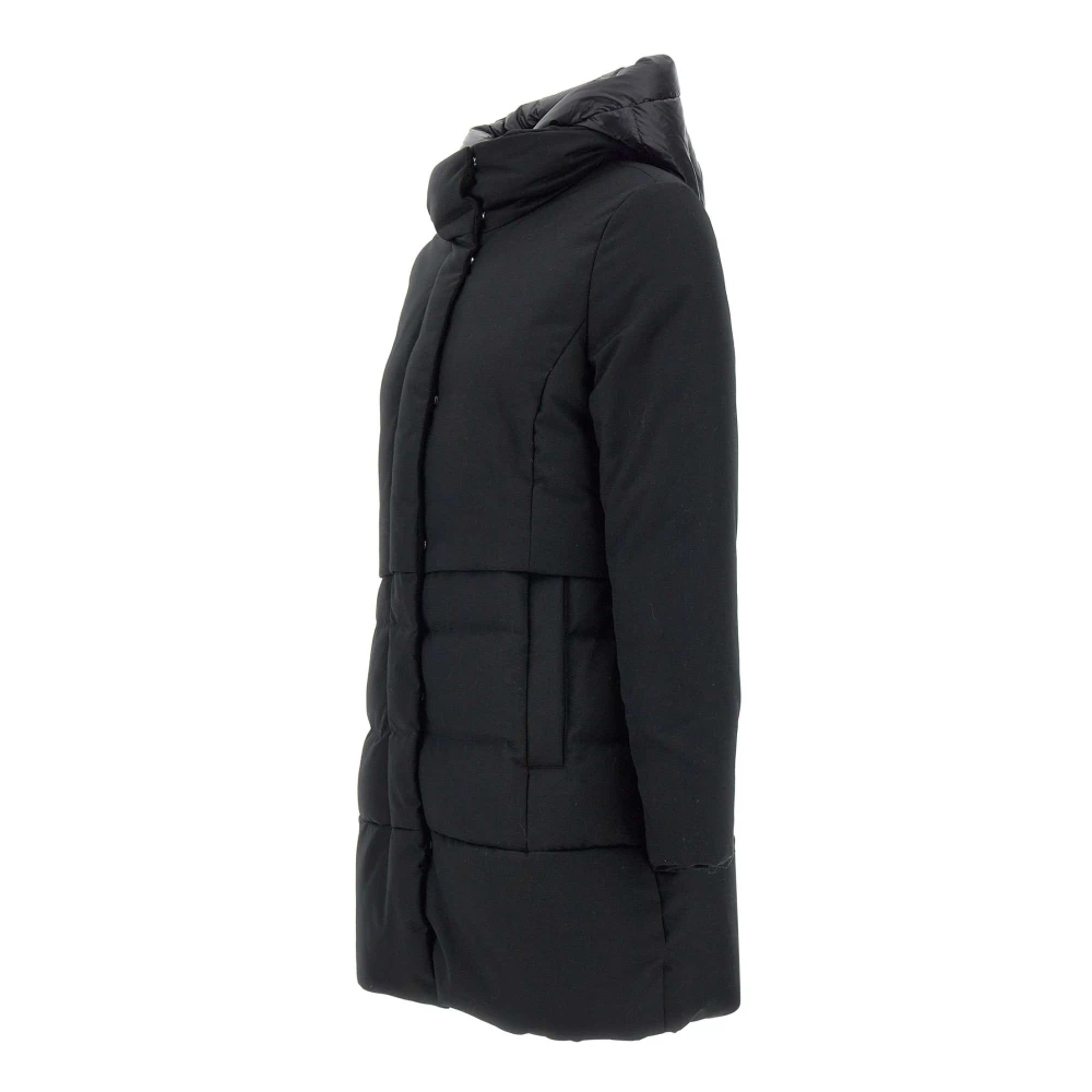 Woolrich Zwarte Parka Luxe 2-in-1 Jas Black Dames