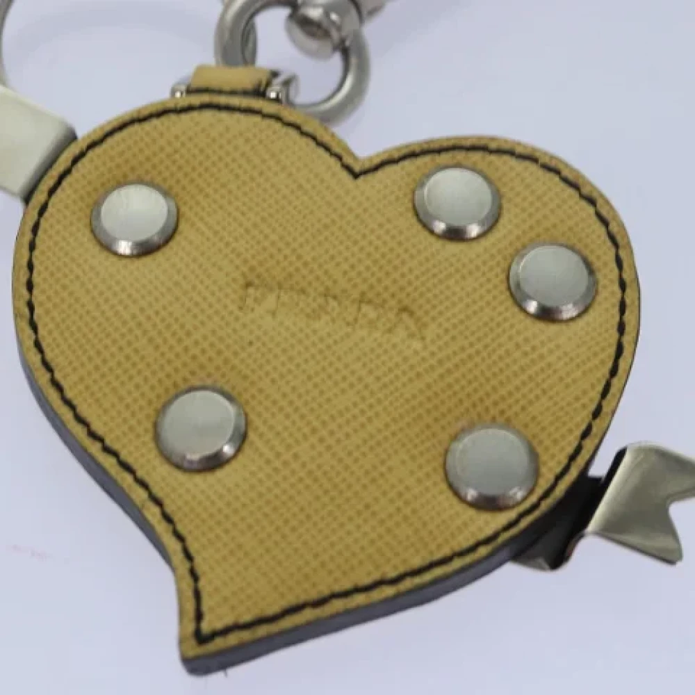 Prada Vintage Pre-owned Leather key-holders Yellow Dames